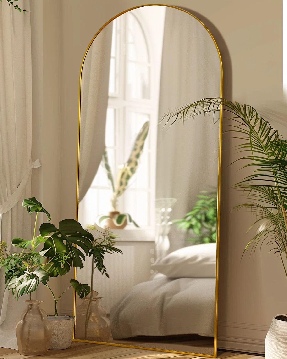 Arched  Metal Oversized Full-Length Mirror | Wayfair North America