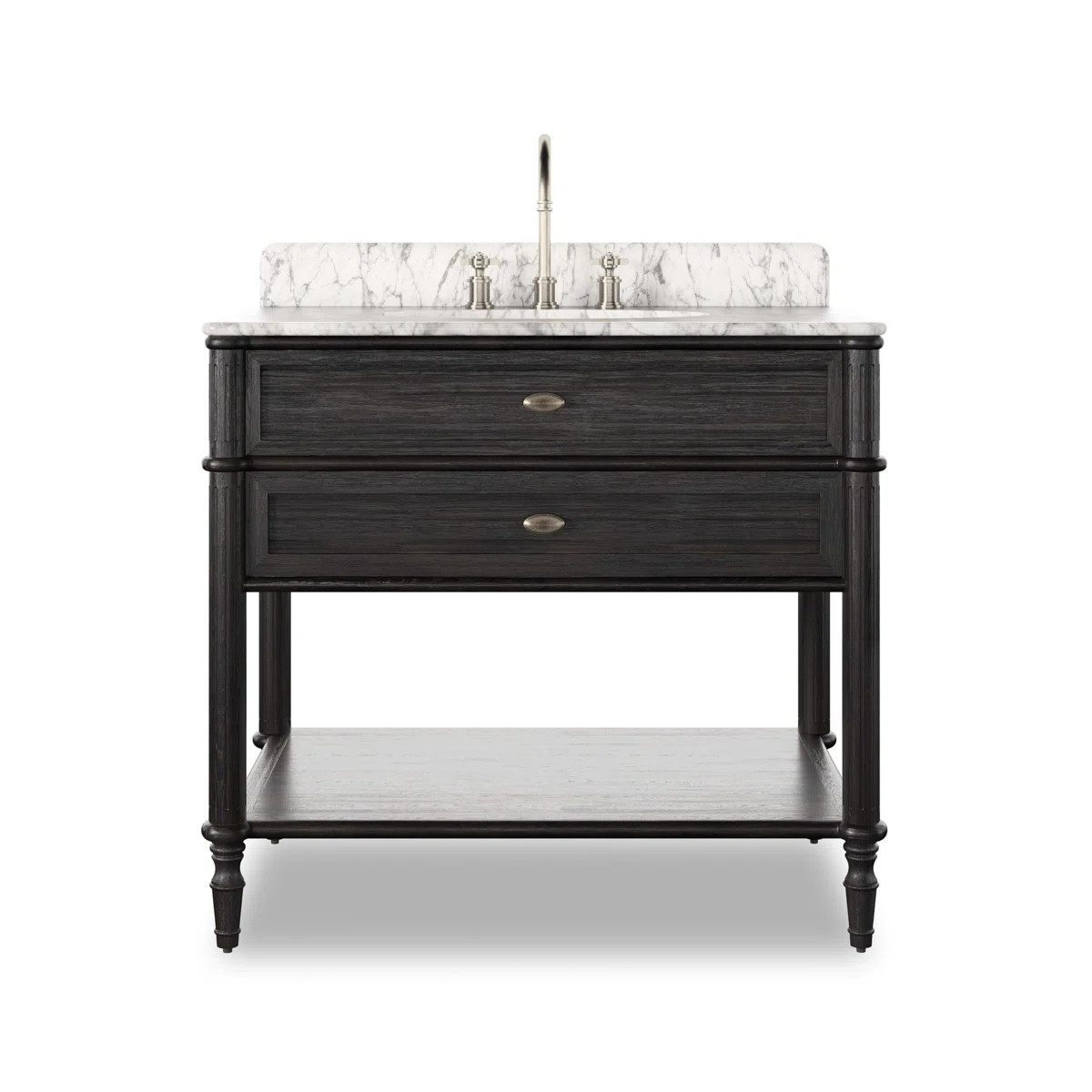 Mulry Single Vanity-Satin Veneer | Wayfair North America