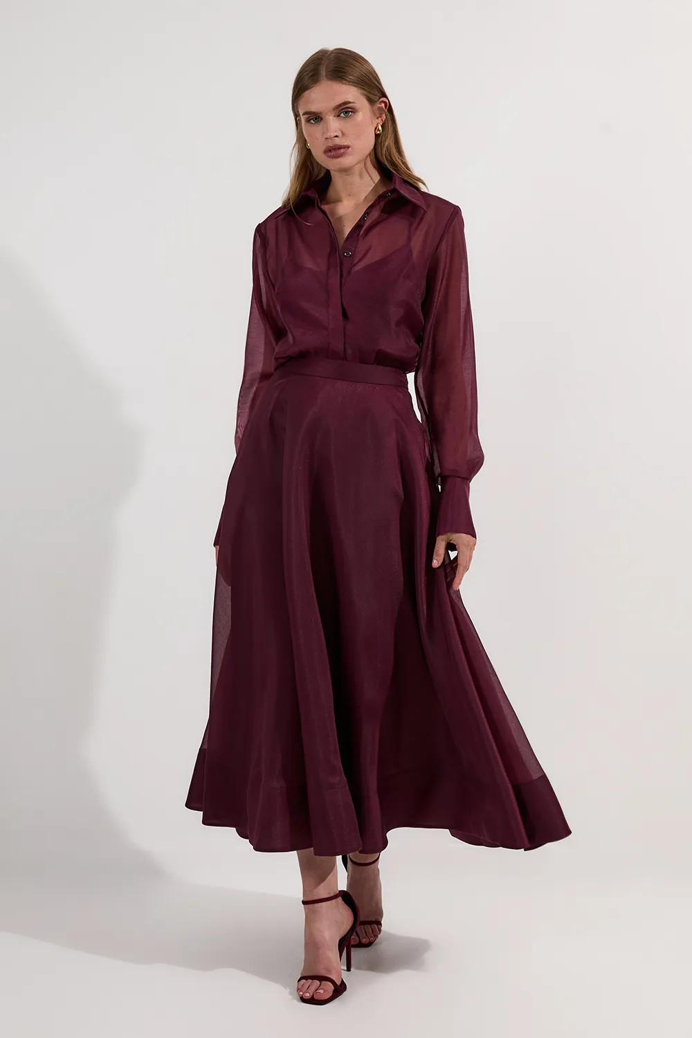 Lydia Millen Organdie Woven Prom Skirt | Karen Millen UK + IE + DE + NL