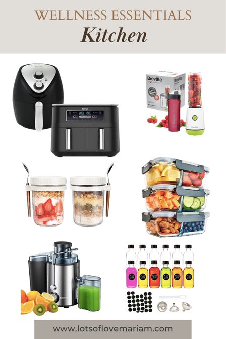 Wellness essentials 💗 some of my kitchen favourites that help me make healthy meals and stay consistent 💗


Air fryer, glass 2 compartment containers (meal prep containers) , smoothies maker, juicer, ginger shot bottles, overnight oat jars with lid and spoon 

#LTKFind #LTKSeasonal #LTKFitness