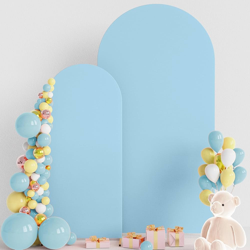 Wokceer Wedding Arch Cover (6.6FT, 5FT) 2 Set Spandex Fitted Wedding Arch Stand Covers for Round ... | Amazon (US)