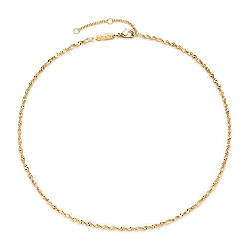 BENEIGE Gold Chain for Women 14K Gold Plated Dainty Rope Chain Choker Necklaces Beautify Jewelry for Women | Amazon (US)
