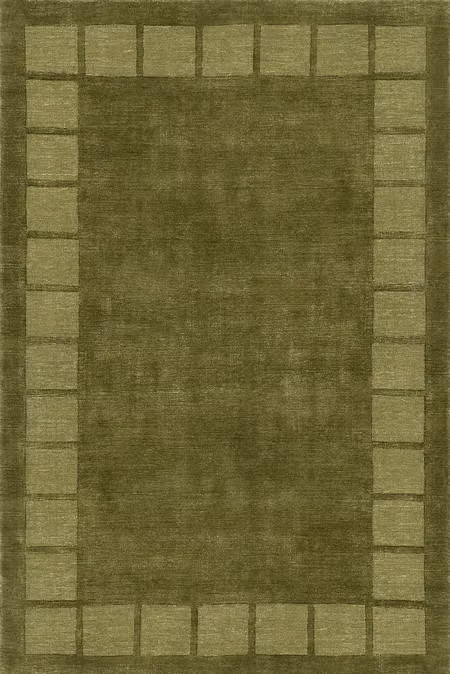 Verdant Green Petra High-Low Wool-Blend Area Rug | Rugs USA