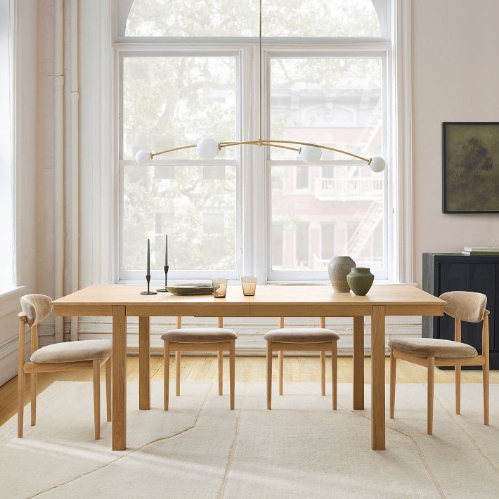 Siobhan Oak Extendable Dining Table (60"&ndash;98") | West Elm (US)