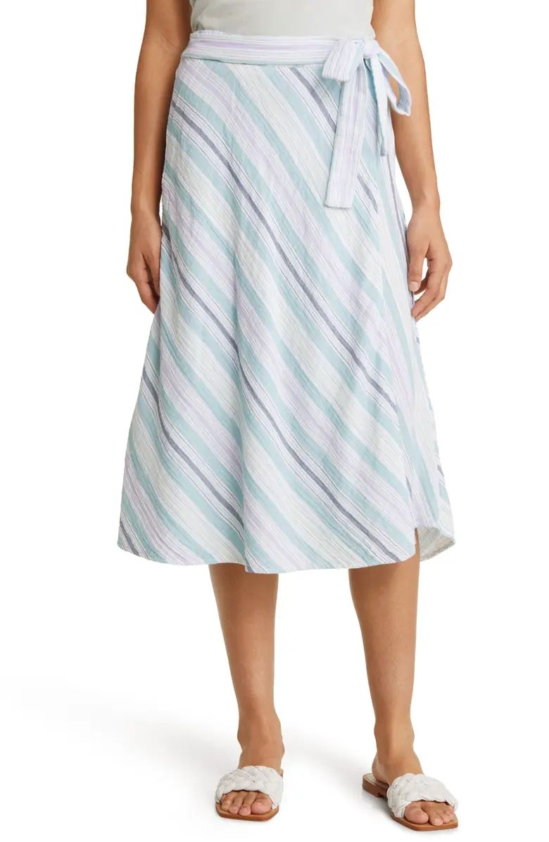 Stripe Cotton Midi Skirt | Nordstrom