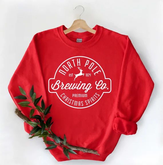 North Pole Brewing Co Sweater Premium Christmas Spirit | Etsy | Etsy (US)