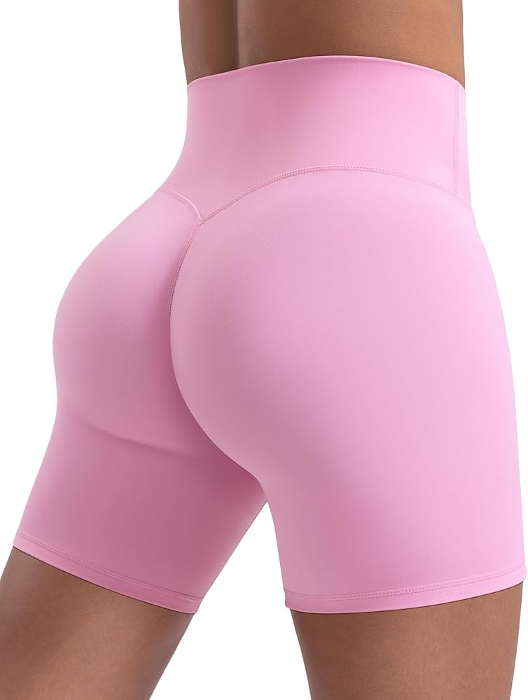 POSHDIVAH Mysticsculpt Creamlift Yoga Shorts - 2.5"/4"/6" Double-Layer No Front Seam Scrunch High... | Amazon (US)
