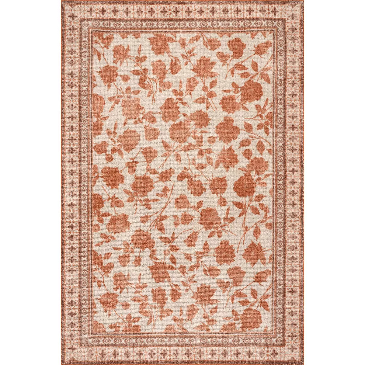 Padma Lakshmi x Rugs USA - Botanica Hand-Tufted Botanical Wool-Blend Rug, 3' x 5', Orange | Target