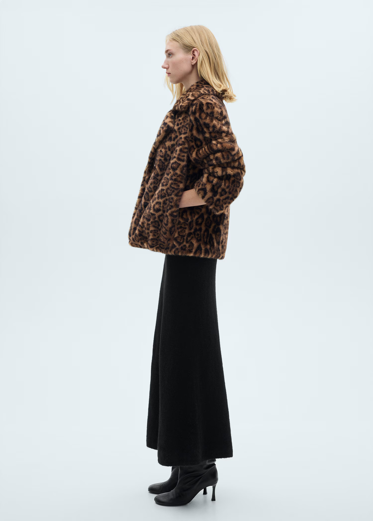 Leopard fur-effect coat - Women | MANGO USA | Mango (US/MX/AU)
