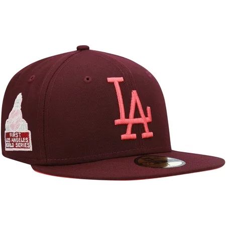 Men s New Era Maroon Los Angeles Dodgers First LA MLB World Series Color Fam Lava Red Undervisor 59F | Walmart (US)