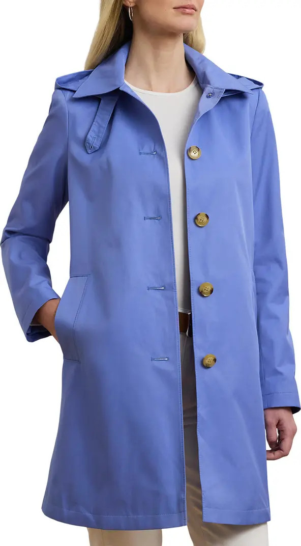 Longline Raincoat with Removable Hood | Nordstrom