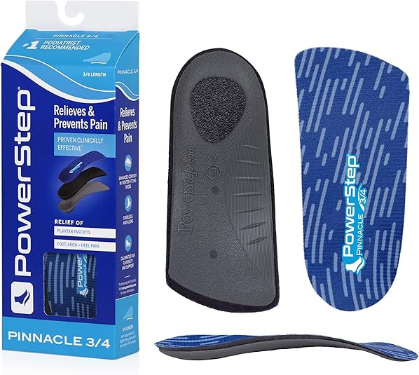 Powerstep Insoles, Pinnacle 3/4 Thin, Arch Pain Relief Insole, For Tight Shoes, Arch Support Orth... | Amazon (US)