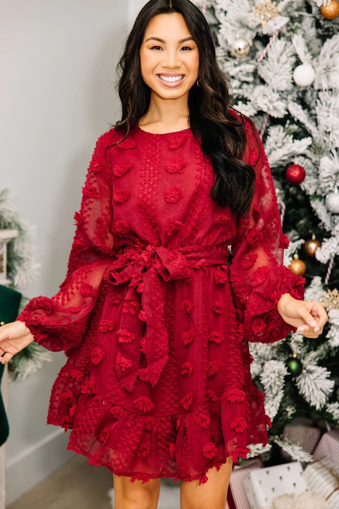 Love Of Details Red Pompom Dress | The Mint Julep Boutique