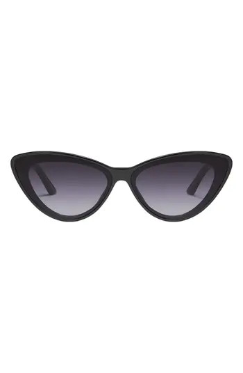 QUAY Tempted 67mm Cat Eye Sunglasses in Black/smoke at Nordstrom Rack | Nordstrom Rack
