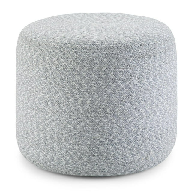 Bayley Boho Round Braided Pouf in Blue, Natural Cotton | Walmart (US)