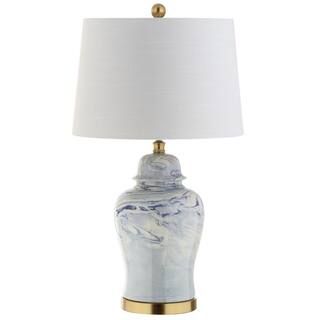 Wallace 26 in. H Ceramic Table Lamp, Blue/White | The Home Depot