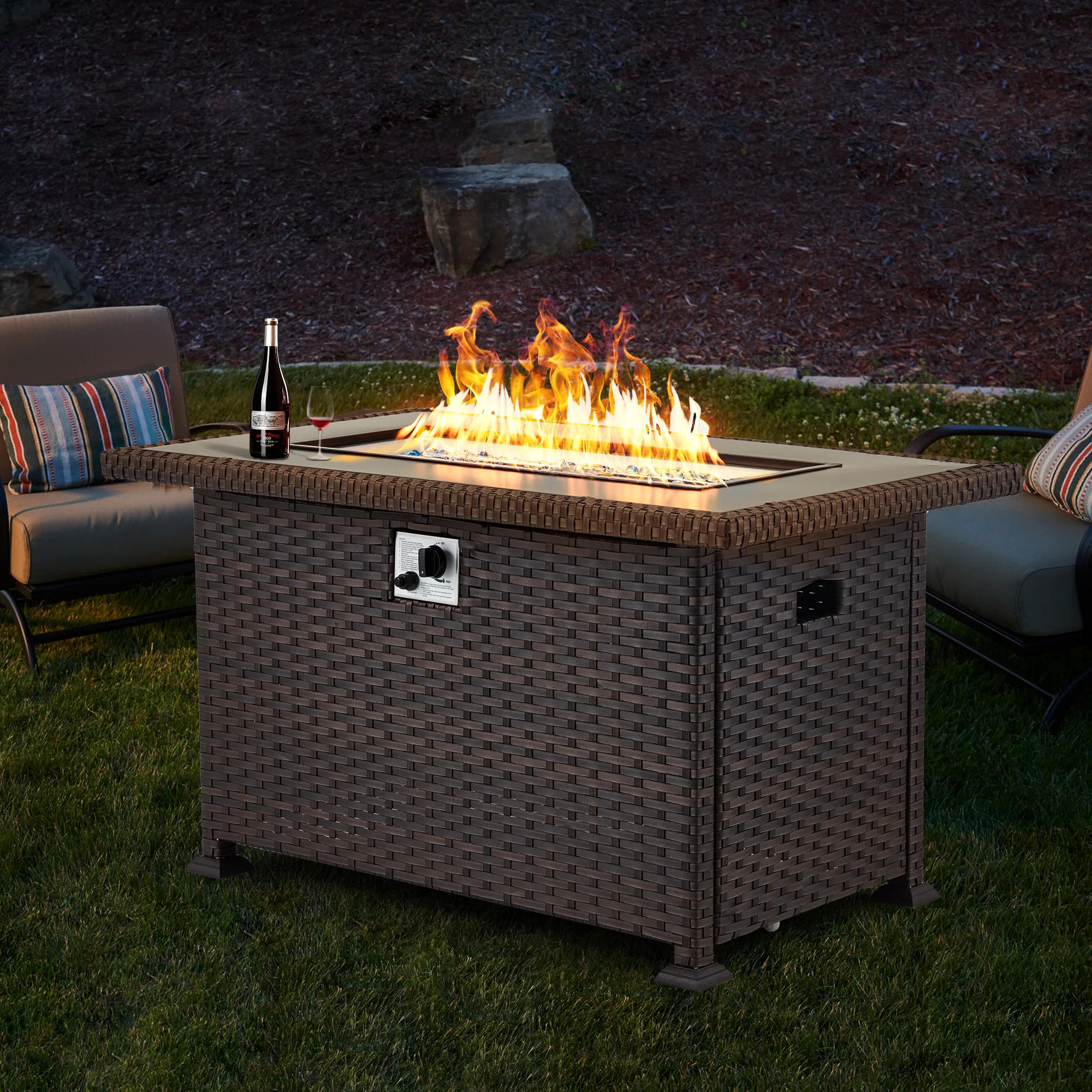 Fire Pit Table Auto-Ignition Propane Gas Fire Pit Table | Wayfair North America
