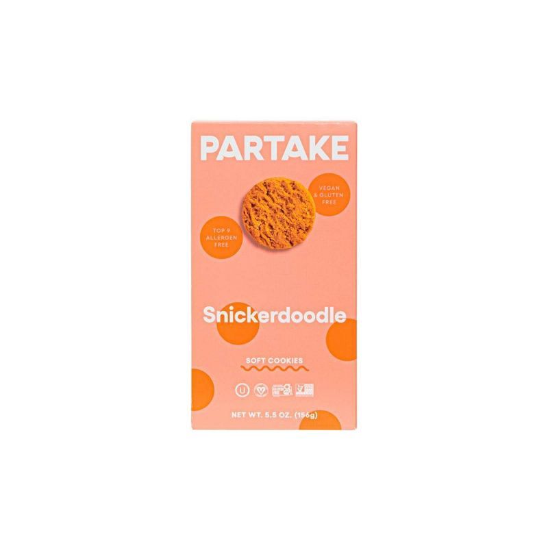 Partake Gluten Free Vegan Soft Baked Snickerdoodle Cookies - 5.5oz | Target