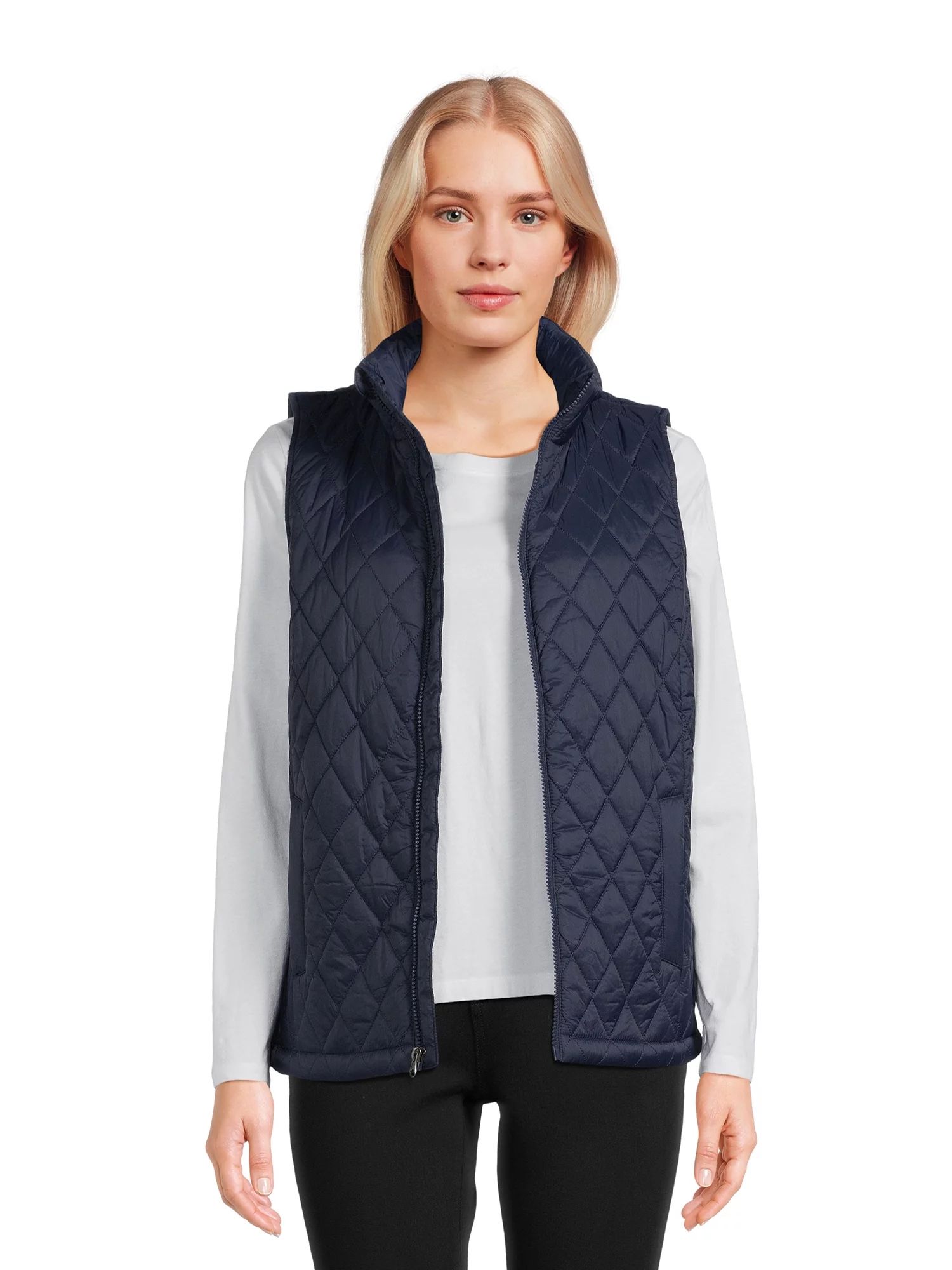 Time and Tru Women's Diamond Core Vest, Sizes XS-3X | Walmart (US)