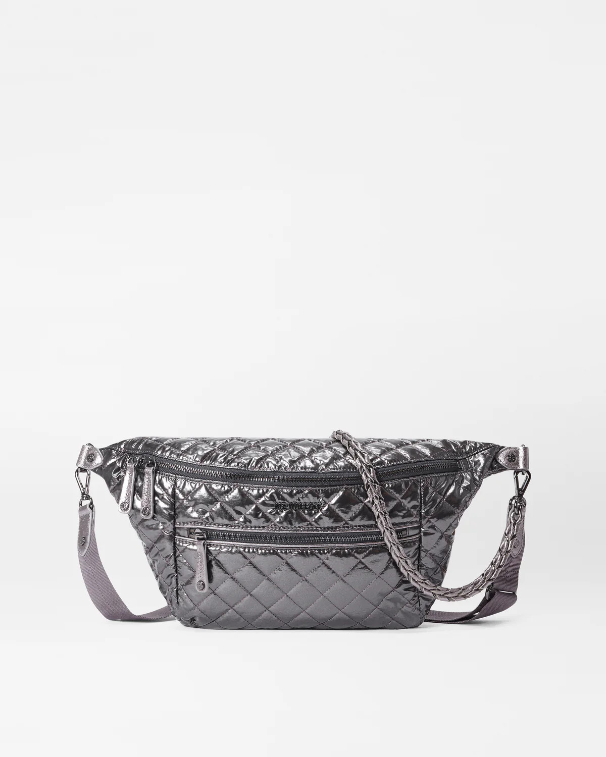 Anthracite Metallic Crosby Crossbody Sling Bag | MZ Wallace