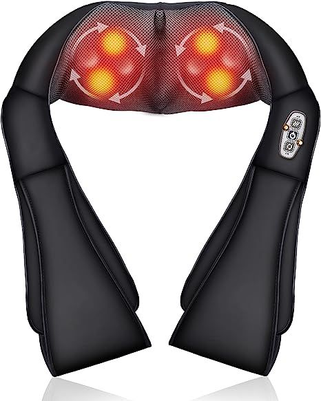 Comfier Shiatsu Neck and Shoulder Massager- Deep Kneading Massage Pillow with Heat, Back Massager... | Amazon (US)