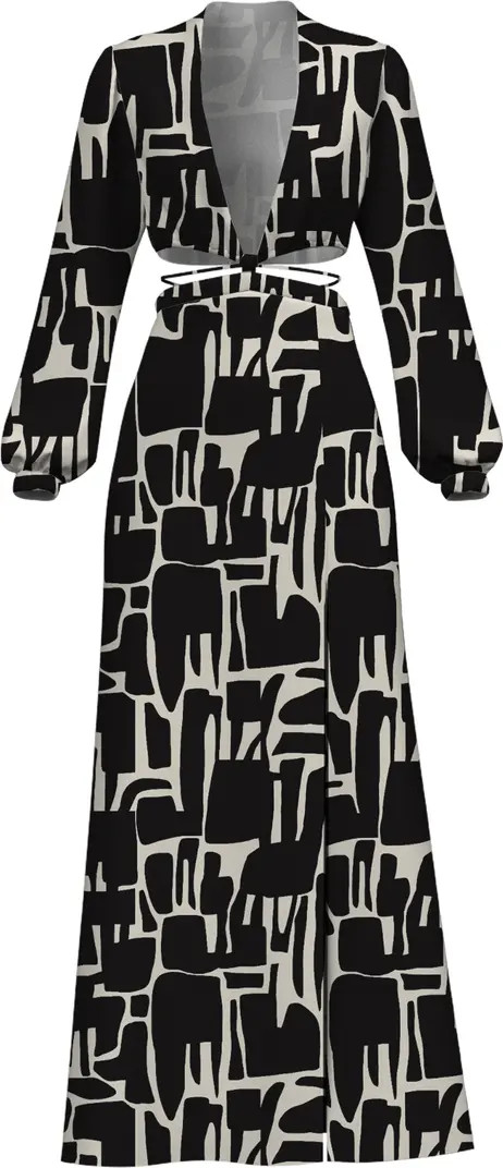 Amal Cutout Long Sleeve Two-Piece Dress | Nordstrom