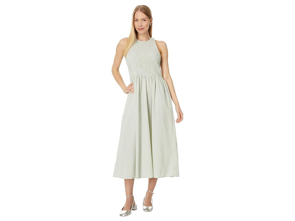 Madewell Selena Dress Women's Dress Pistachio Stripe : XL (Women's 14-16), Cotton | Zappos
