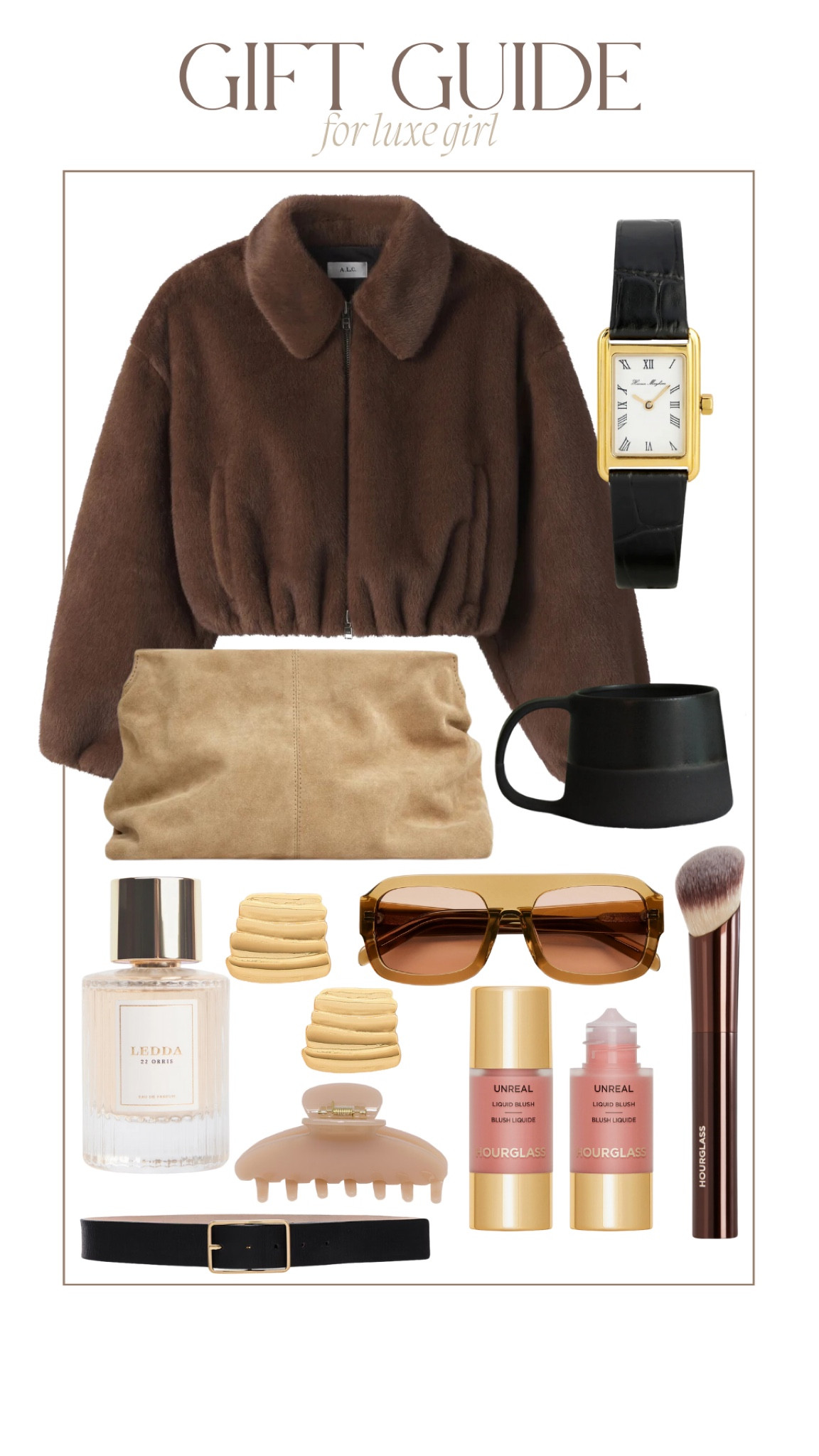 Gift guide for the luxe girl




Faux fur jacket, suede clutch, perfume

#LTKGiftGuide #LTKStyleTip #LTKHoliday