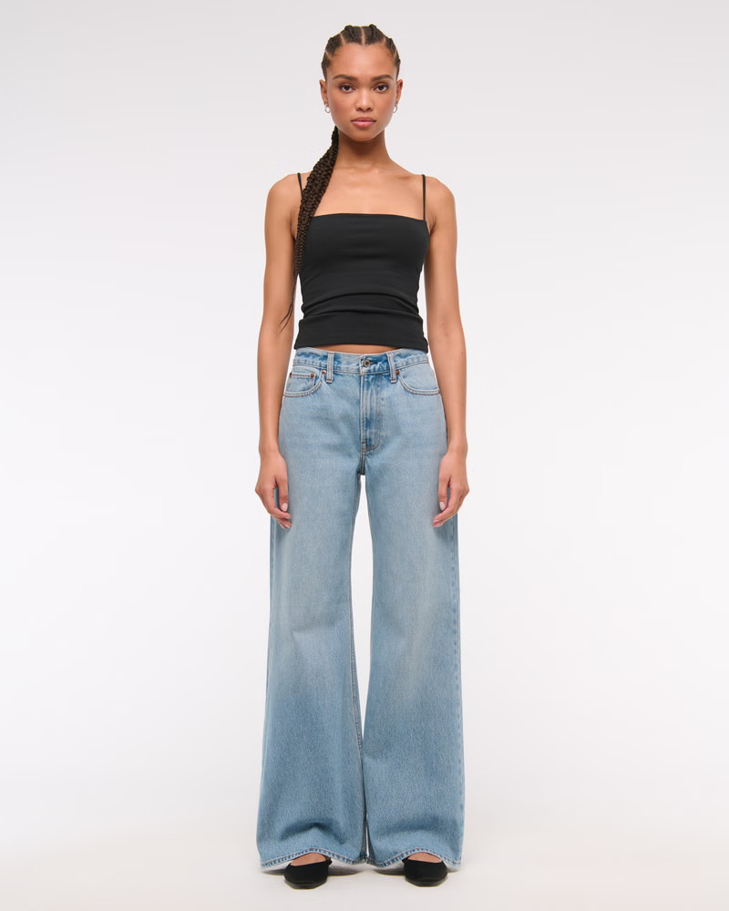 Women's Mid Rise Baggy Bootcut Jean | Women's Clearance | Abercrombie.com | Abercrombie & Fitch (US)