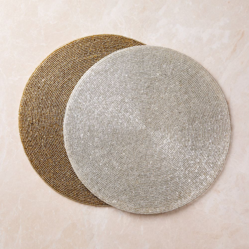 Glass Beaded Linens Placemats | West Elm (US)
