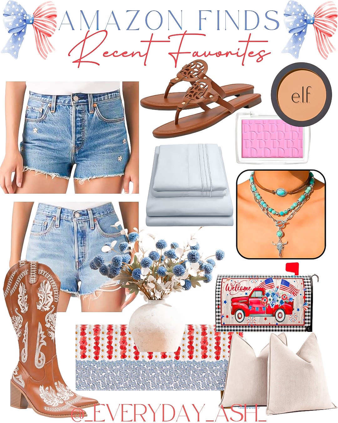 Amazon // recent purchases 💕🛍️

Denim shorts, Levi shorts, sandal, makeup, beauty products, table cloth, western boots, mailbox cover, pillow covers, home decor, Fourth of July

#LTKSeasonal #LTKHome #LTKSaleAlert