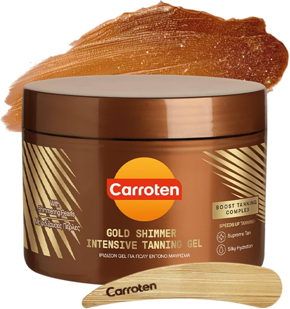 Carroten Gold Shimmer Tanning Gel | Browning Tan Accelerator | Non-Greasy, Water-Resistant with C... | Amazon (US)