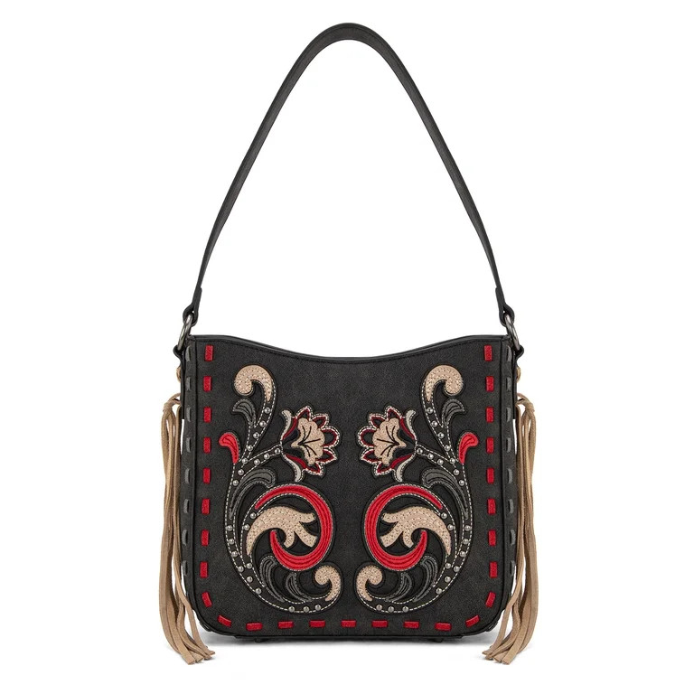 Montana West Western Shoulder Bag for Women Vintage Floral Embroidered Hobo HandBag Stylish Cross... | Walmart (US)