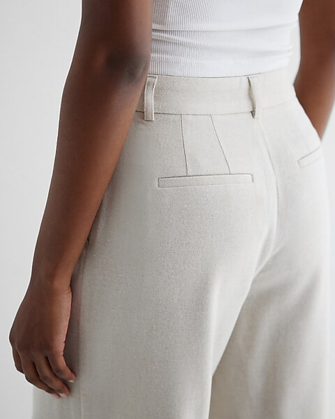 Stylist High Waisted Luxe Lounge Twill Cuffed Wide Leg Pant | Express