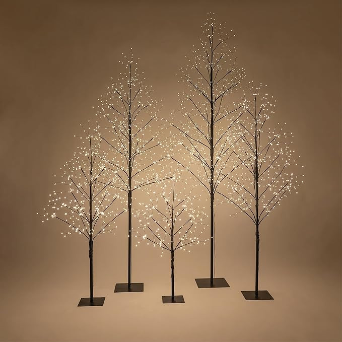 4 Ft Black Fairy Light Tree Artificial Tree Bedrom Décor Black Home Decor, 390 Warm White LED Li... | Amazon (US)