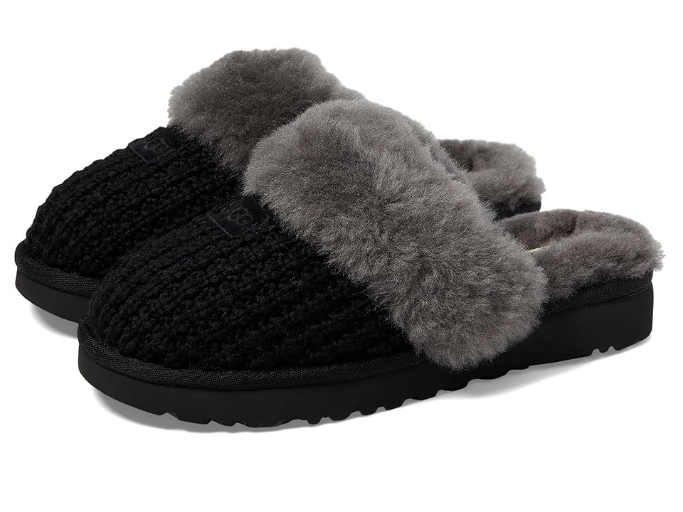 UGG Cozy Knit Slipper Women's Slippers New Black : 9 B - Medium, Sheepskin/Textile | Zappos