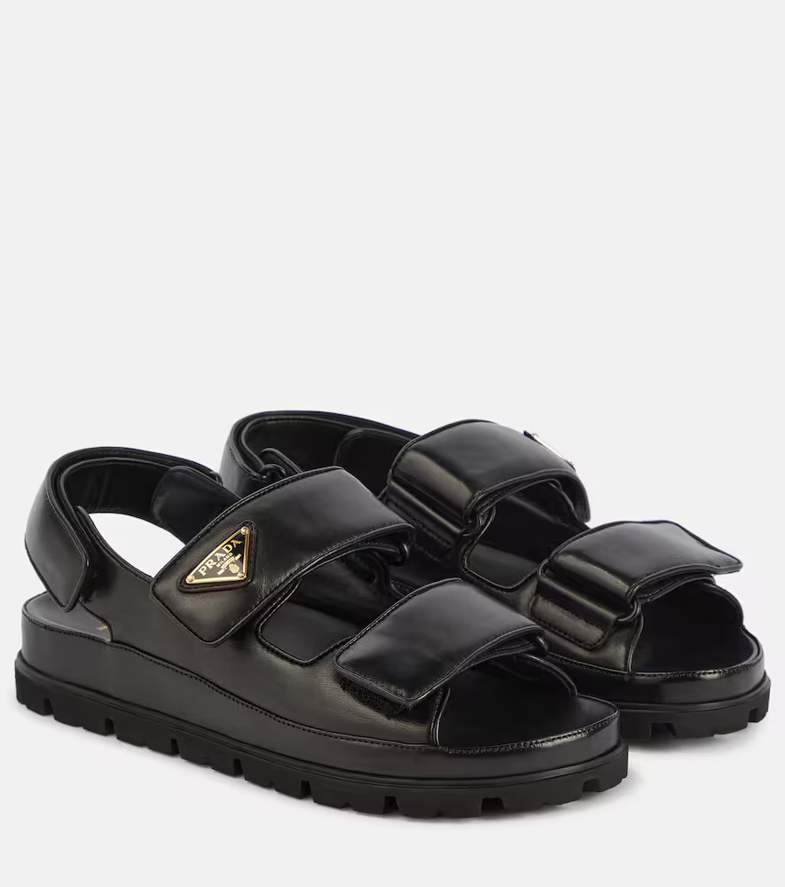 Prada Quilted leather sandals | Mytheresa (US/CA)