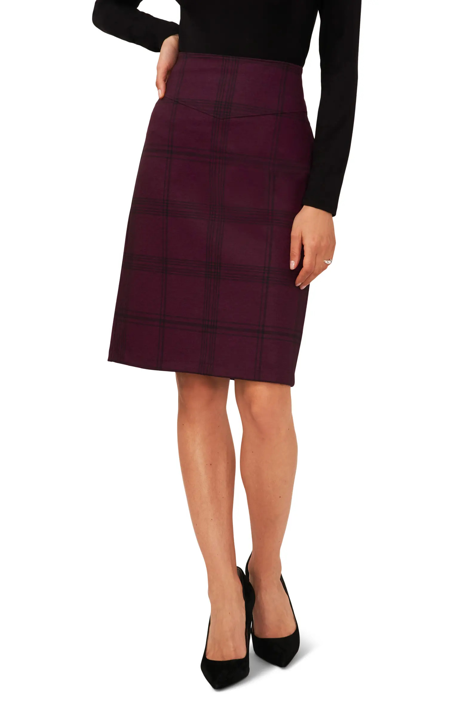 Halogen® Plaid Seamed Pencil Skirt | Nordstrom | Nordstrom