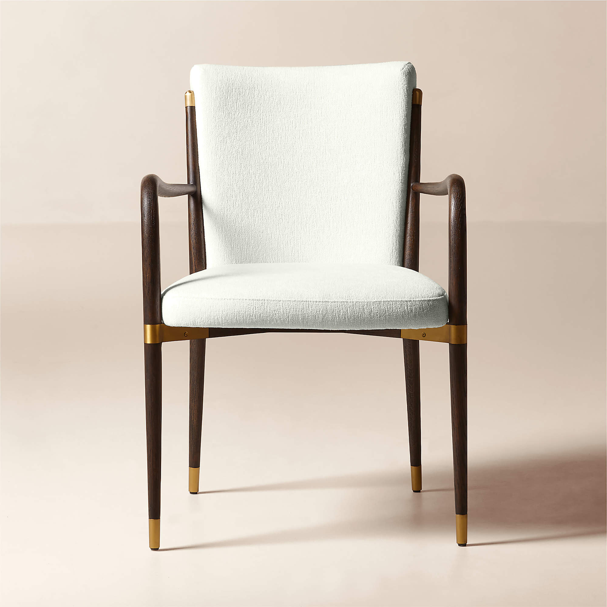 Norrie Snow White Performance Fabric Dining Armchair + Reviews | CB2 | CB2