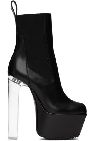 Black Beatle Platform Boots | SSENSE