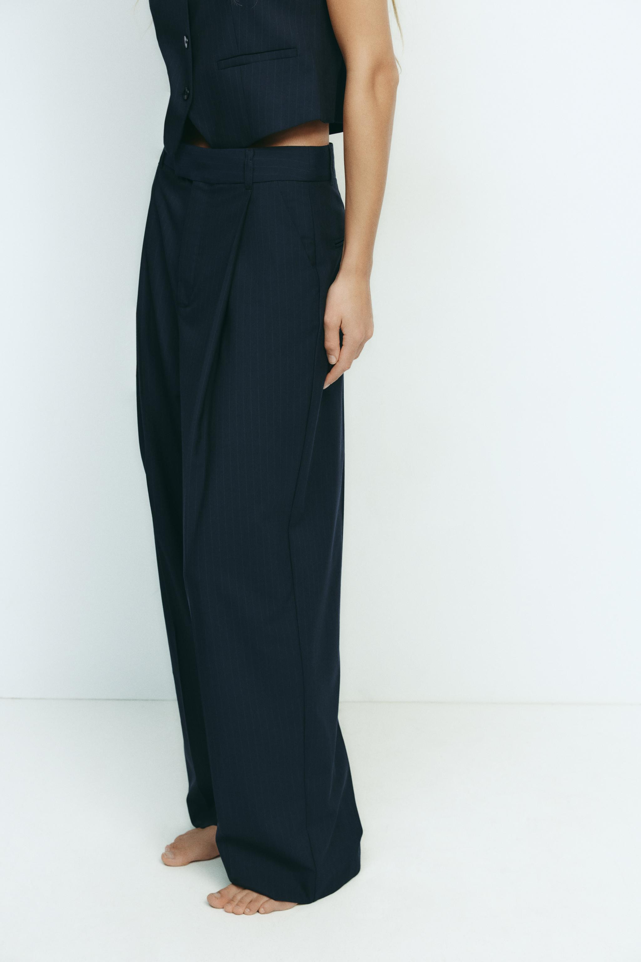 PINSTRIPE PLEATED PANTS | Zara US