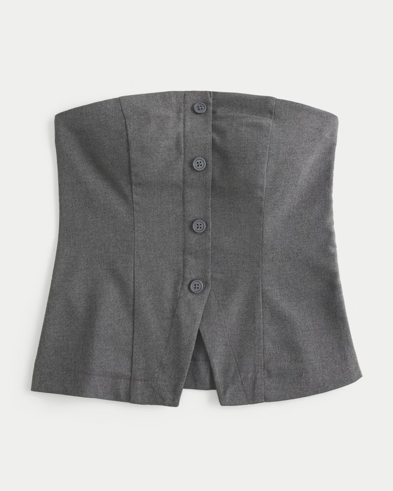 Women's Button-Through Tube Top from Hollister | Hollister (US)