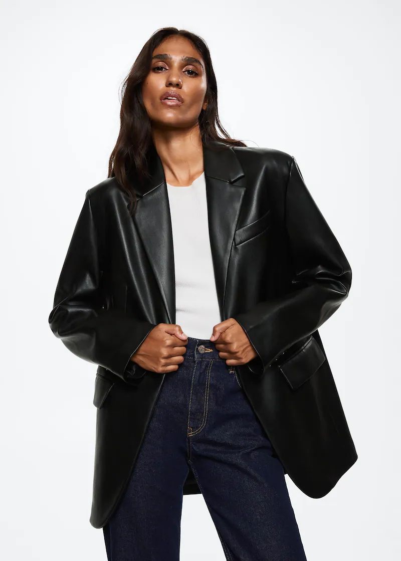 Search: Black leather blazer (20) | Mango USA | MANGO (US)