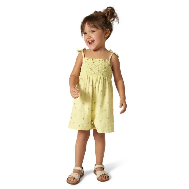 Modern Moments Toddler Girl Sleeveless Wide Leg Romper, Sizes 12M-5T | Walmart (US)