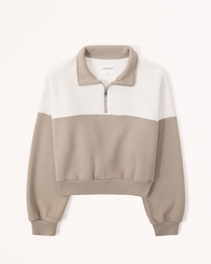 Women's Mini Sunday Half-Zip | Women's A&F Essentials | Abercrombie.com | Abercrombie & Fitch (US)