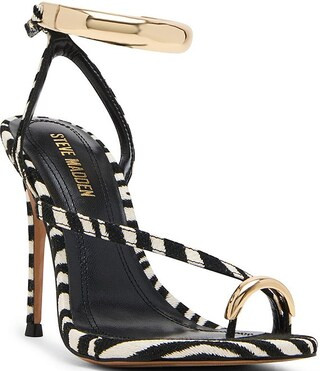 Tia Zebra Print Ankle Strap Toe Loop Hardware Dress Sandals | Dillard's