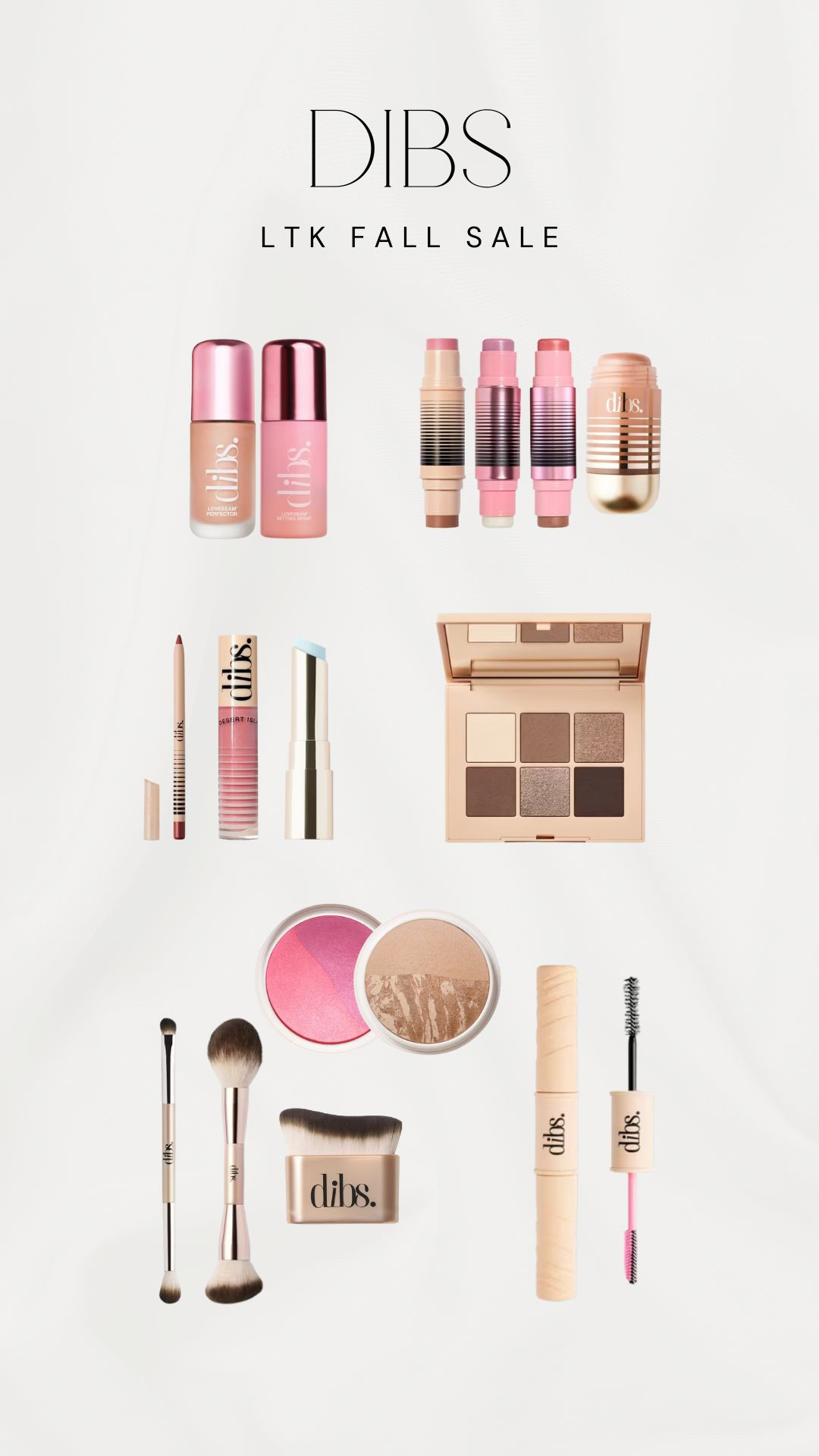 DIBS, DIBS, DIBS - this brand just doesn't miss! 

From their Desert DUO sticks, NEW Mascara, and their Brushes - I have everything I need for a fresh, beautiful look. 

What is your favorite product from DIBS?

ALSO - these would make GREAT stocking stuffers 

courtney sheilds, love beam, no pressure lip liner, eyeshadow, dual ended brush, jammy, bronzer, blush, highlighter, setting spray, fave perfecter 

 #LTKFallSale #LTKFindsUnder50 #LTKBeauty