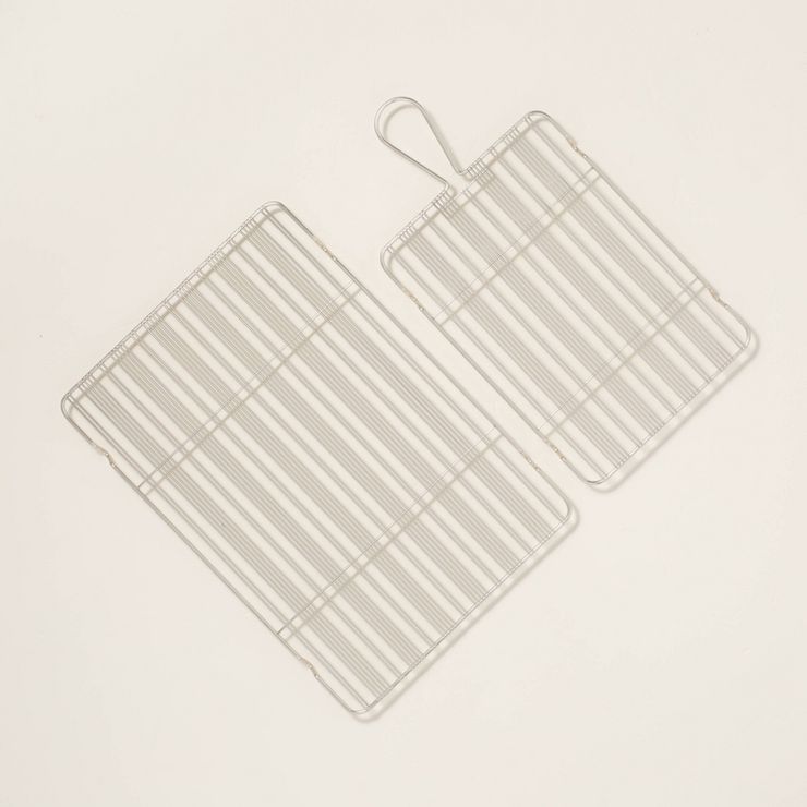 2pc Steel Wire Cooling Rack Set Silver - Hearth & Hand™ with Magnolia | Target