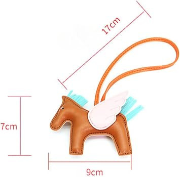 Cute Y2k Keychains for Women Vegan Leather Bag Charms Fly Horse Designed Charms for Handbags | Amazon (US)