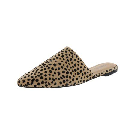 Qupid Womens Swirl Animal Print Flat Mules Tan 5.5 Medium (B M) | Walmart (US)